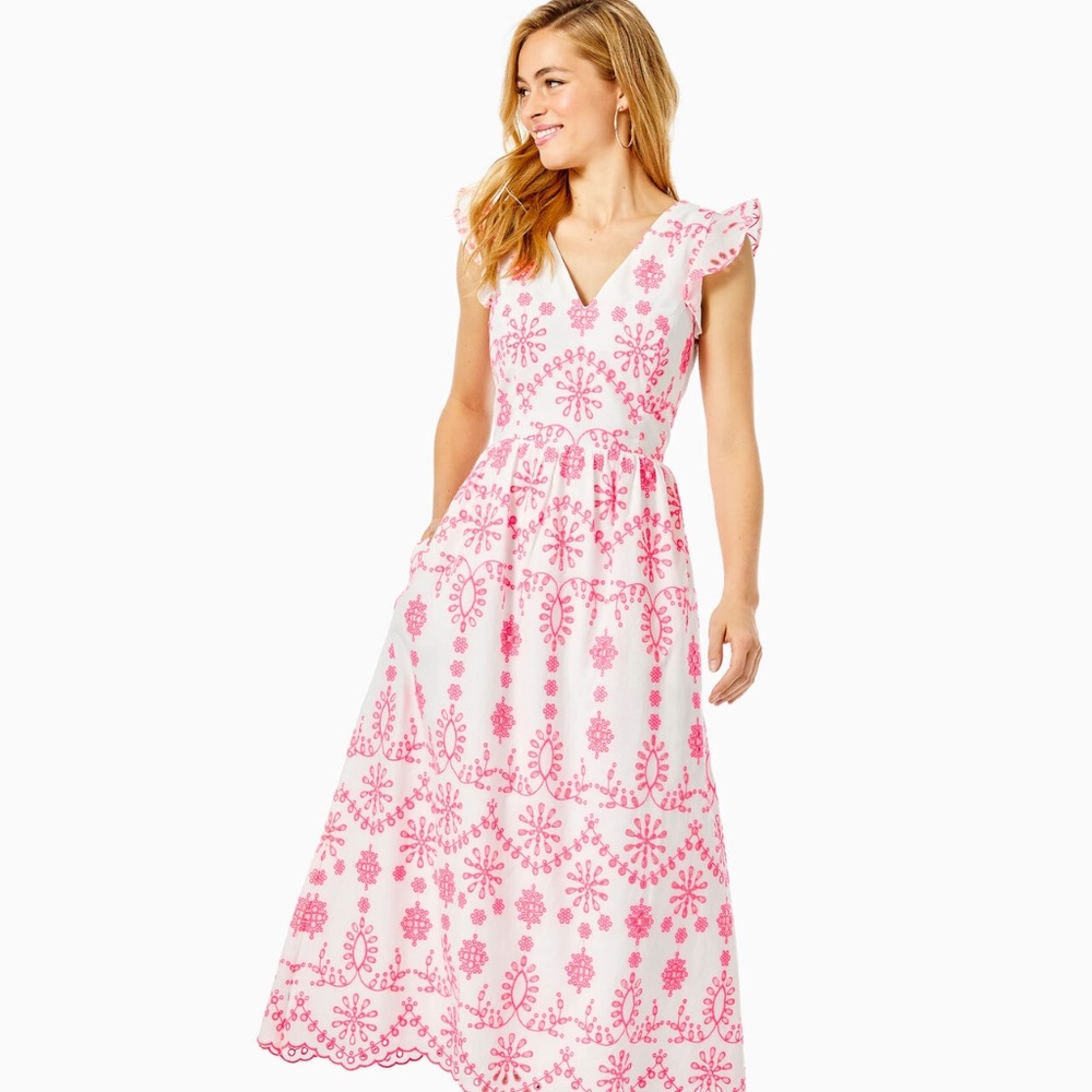 Lilly Pulitzer Lillyanne Midi Dress Size 2 NWT